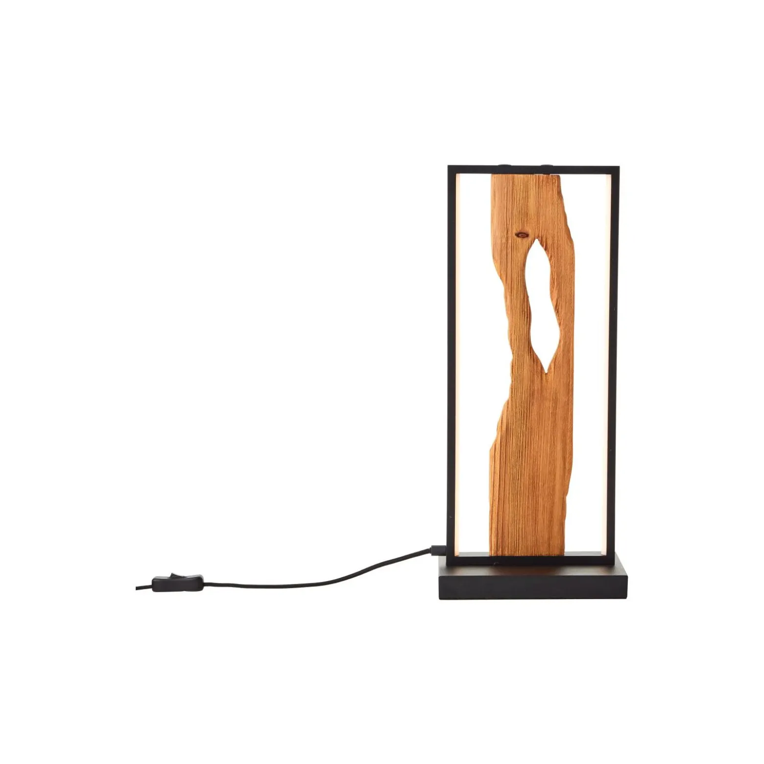 Brilliant Bordslampa Chaumont Aluminium Metall Trä Svart 8W 940lm - 830 Varm Vit