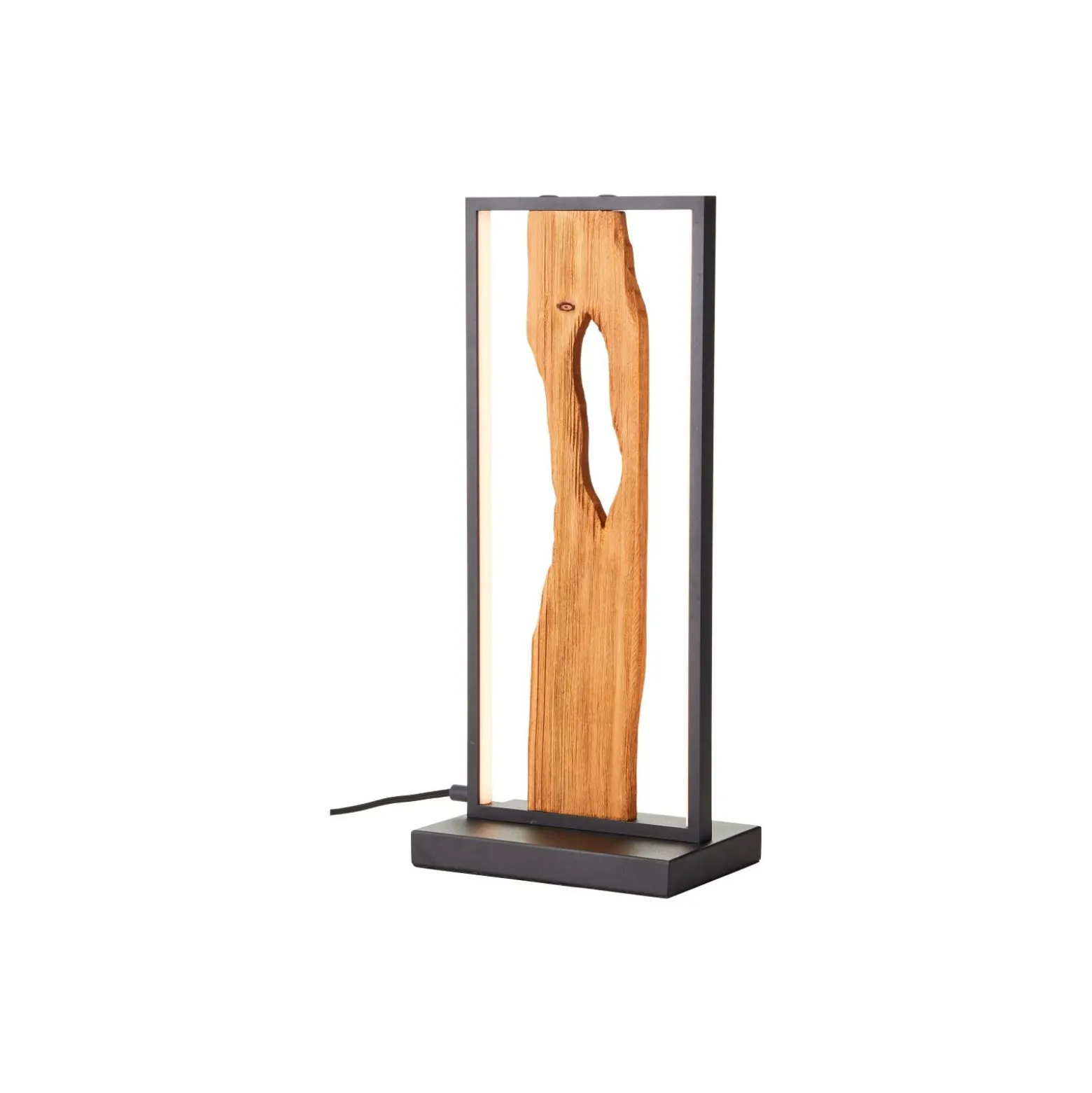 Brilliant Bordslampa Chaumont Aluminium Metall Trä Svart 8W 940lm - 830 Varm Vit