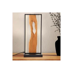 Brilliant Bordslampa Chaumont Aluminium Metall Trä Svart 8W 940lm - 830 Varm Vit