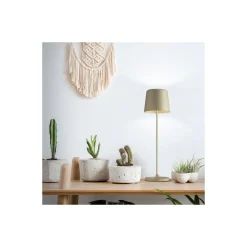 Brilliant Bordslampa Kaami Metall Plast Brun 2W 310lm - 830 Varm Vit | 100mm - IP44 - Utomhus - Dimbar