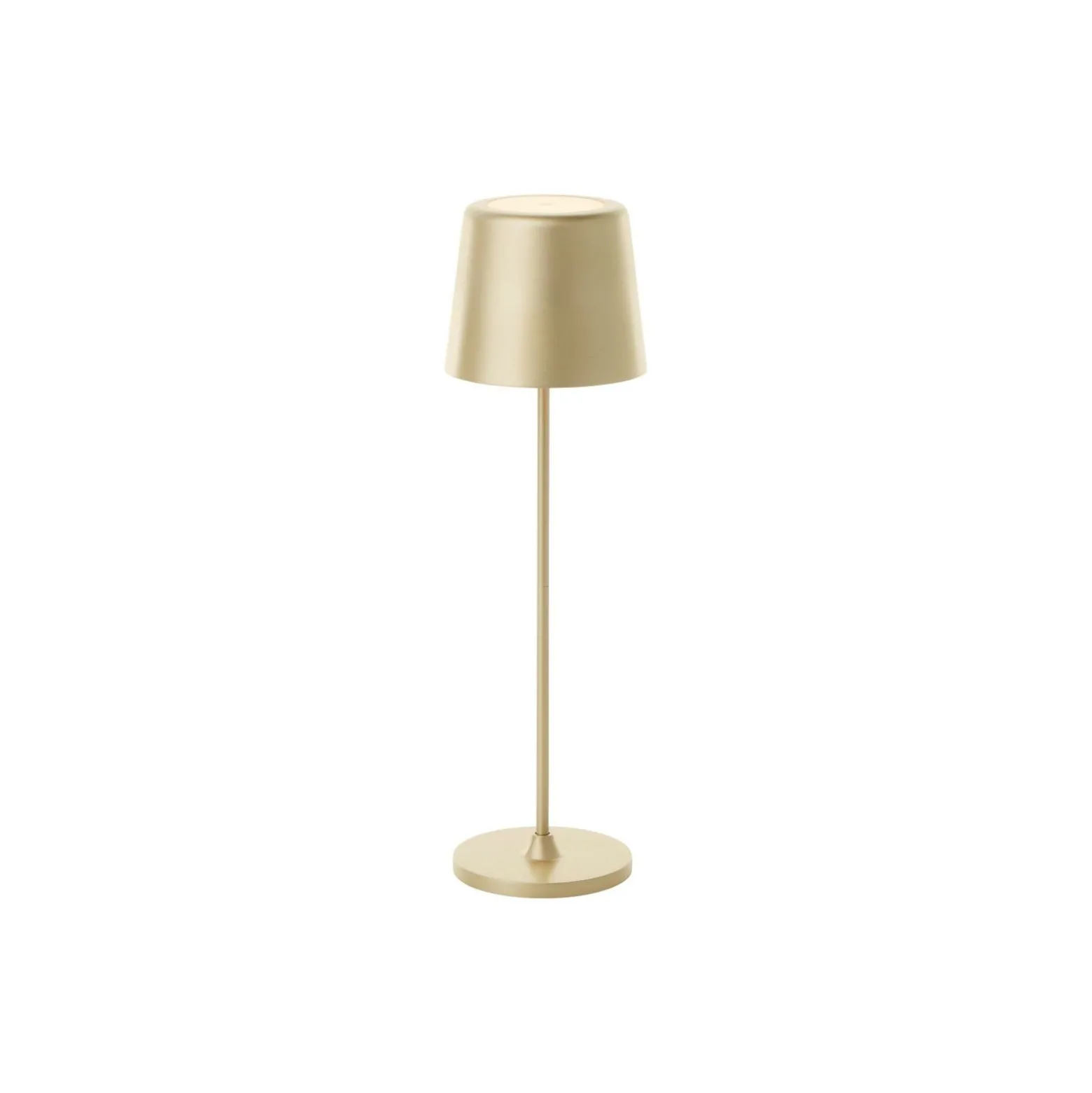 Brilliant Bordslampa Kaami Metall Plast Guld 2W 310lm - 830 Varm Vit | 100mm - IP44 - Utomhus - Dimbar