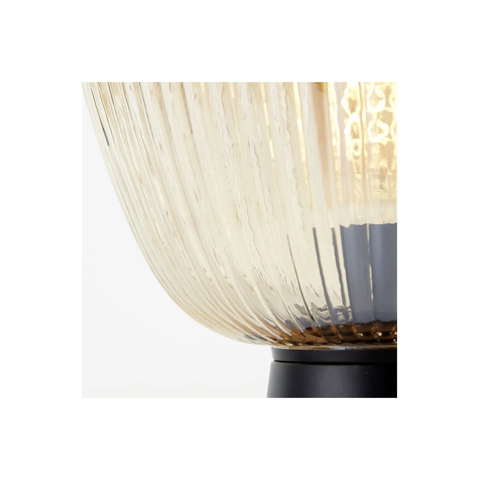 Brilliant Bordslampa Kaizen Glas Metall Svart Beige | 250mm - Passande för 1x E27
