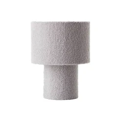 Brilliant Bordslampa Teddy Metall Textil Grå | 230mm - Passande för 1x E27