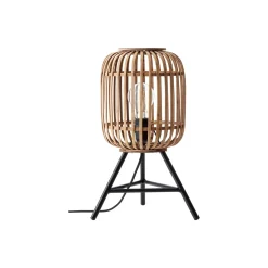 Brilliant Bordslampa Trärow Metall Bambu Brun | Passande för 1x E27