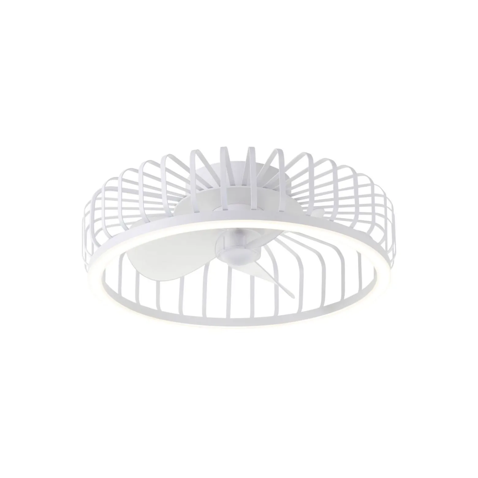 Brilliant Capo Takfläkt Metall Plast Vit 32W 4200lm - 827-865 CCT | 480mm - Fjärrkontroll Dimbar