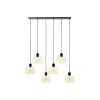Brilliant Casto Pendellampa Glas Pendellampa Metall Svart Beige | Passande för 6x E27