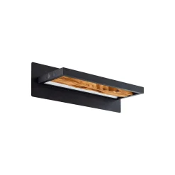 Brilliant Chaumont Vägglampa Aluminium Metall Trä Svart 8W 930lm - 830 Varm Vit