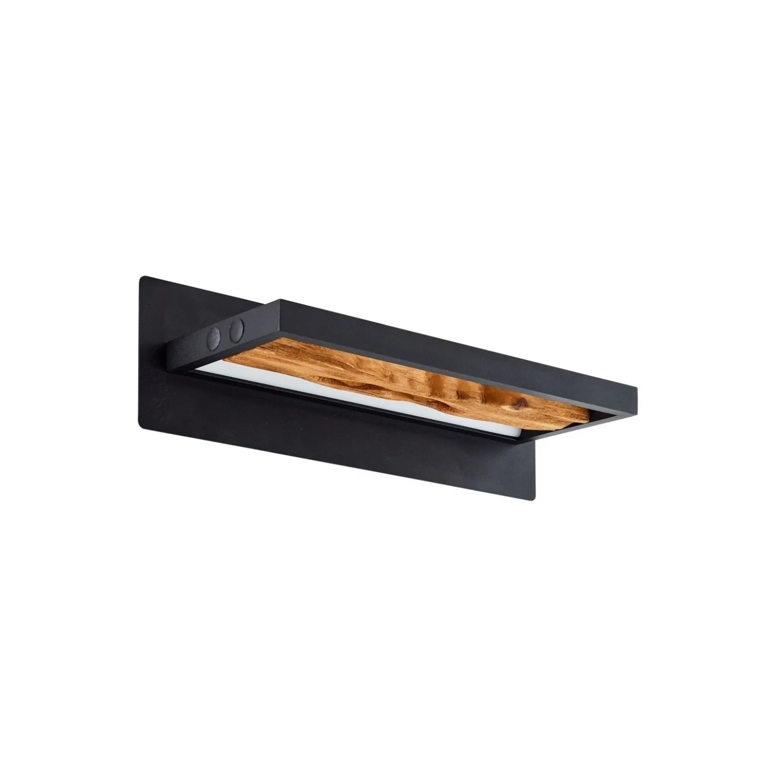 Brilliant Chaumont Vägglampa Aluminium Metall Trä Svart 8W 930lm - 830 Varm Vit