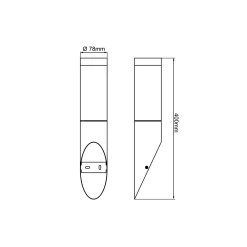 Brilliant Dody Vägglampa Metall Plast Svart | IP44 - Passande för 1x E27