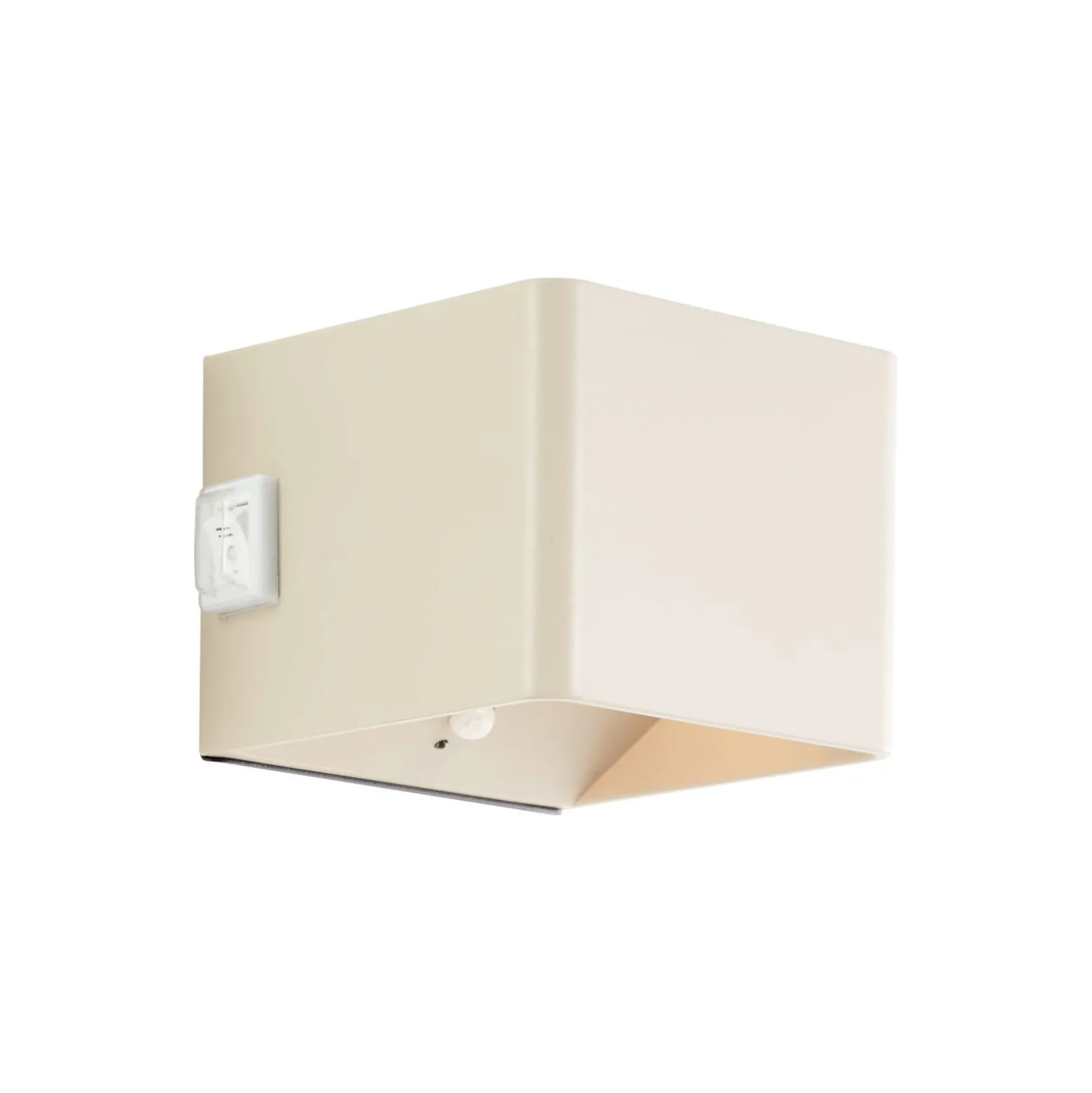 Brilliant Iseo Vägglampa Plast Beige 4W 300lm - 830 Varm Vit | IP44 - Utomhus - Rörelse- och Ljussensor - USB Uppladdningsbar