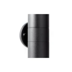 Brilliant Jandy Vägglampa Up/Down Glas Metall Svart | IP44 - Utomhus - Passande för 2x GU10