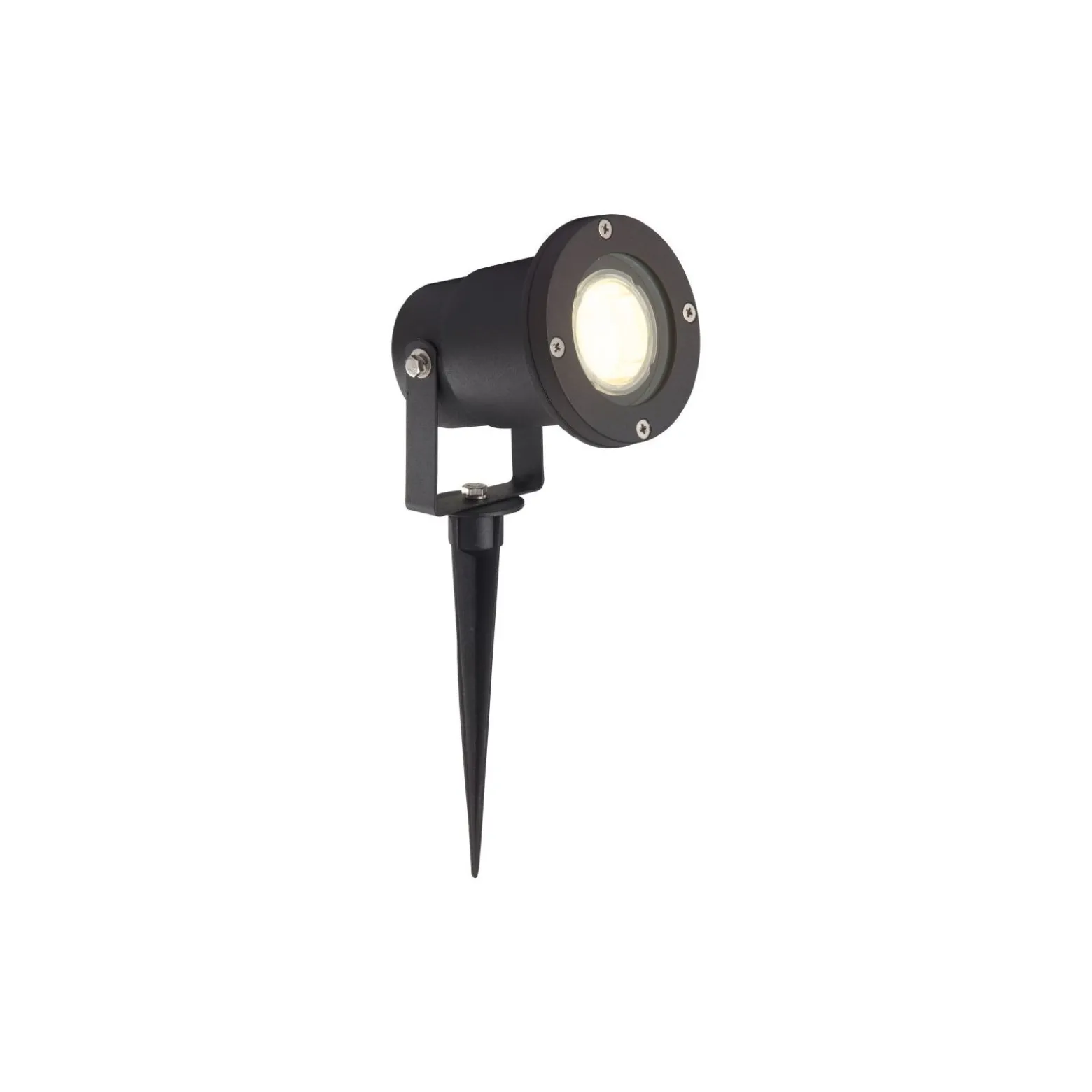 Brilliant Janko Spik Ljus Aluminium Glas Svart 3W 250lm - 830 Varm Vit | 90mm - IP44 - Utomhus - Inkl. 1x GU10