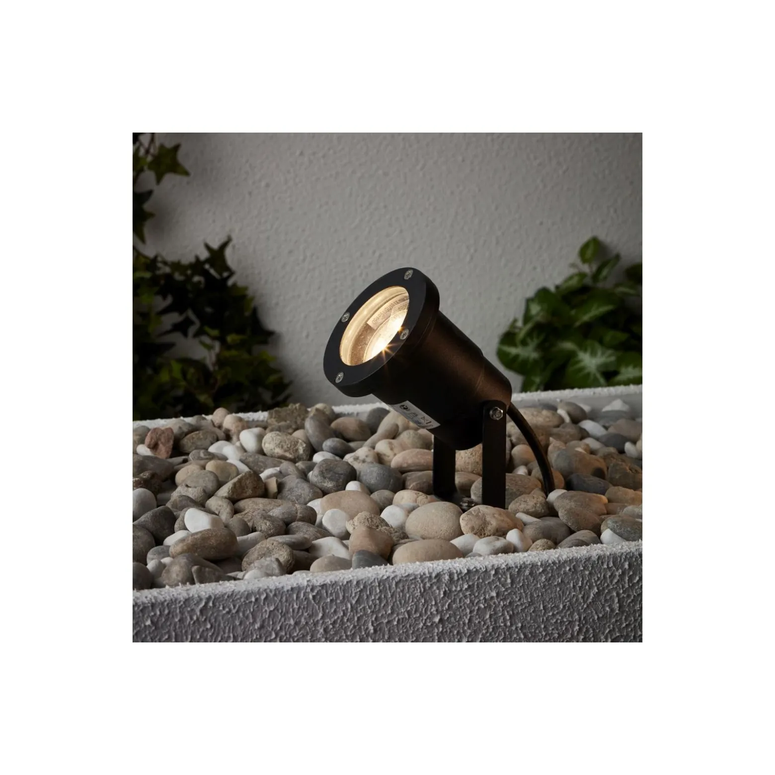 Brilliant Janko Spik Ljus Aluminium Glas Svart 3W 250lm - 830 Varm Vit | 90mm - IP44 - Utomhus - Inkl. 1x GU10
