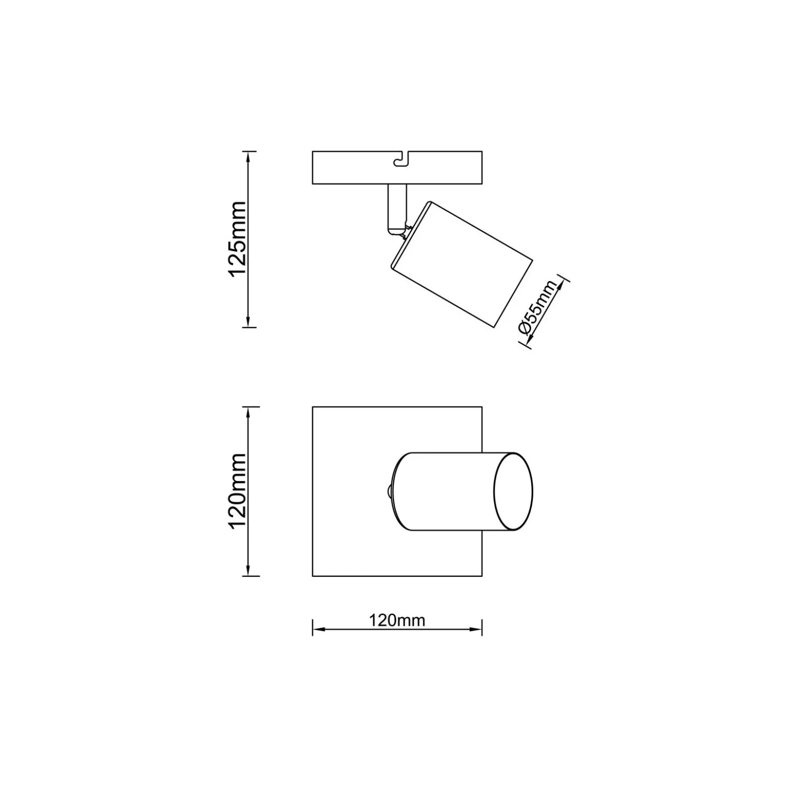 Brilliant Jello Taklampa Metall Matt Svart 4.5W 345lm - 830 Varm Vit | Inkl. 1x GU10