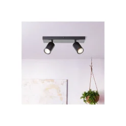 Brilliant Jello Taklampa Metall Matt Svart 9W 690lm - 830 Varm Vit | Inkl. 2x GU10