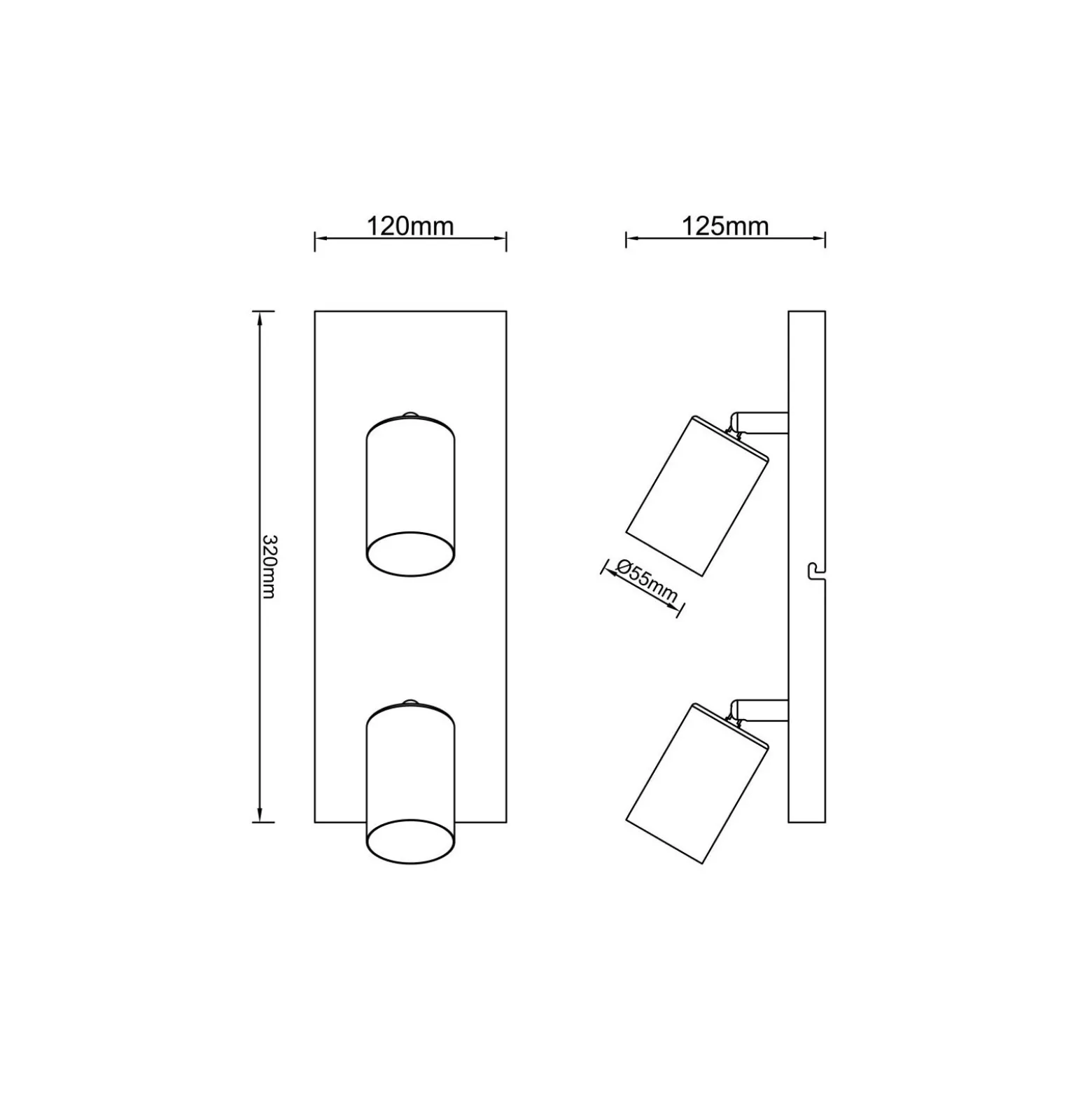 Brilliant Jello Taklampa Metall Matt Svart 9W 690lm - 830 Varm Vit | Inkl. 2x GU10
