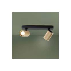 Brilliant Marty Taklampa Aluminium Sandig Svart Guld 10W 700lm - 830 Varm Vit | Inkl. 2x GU10