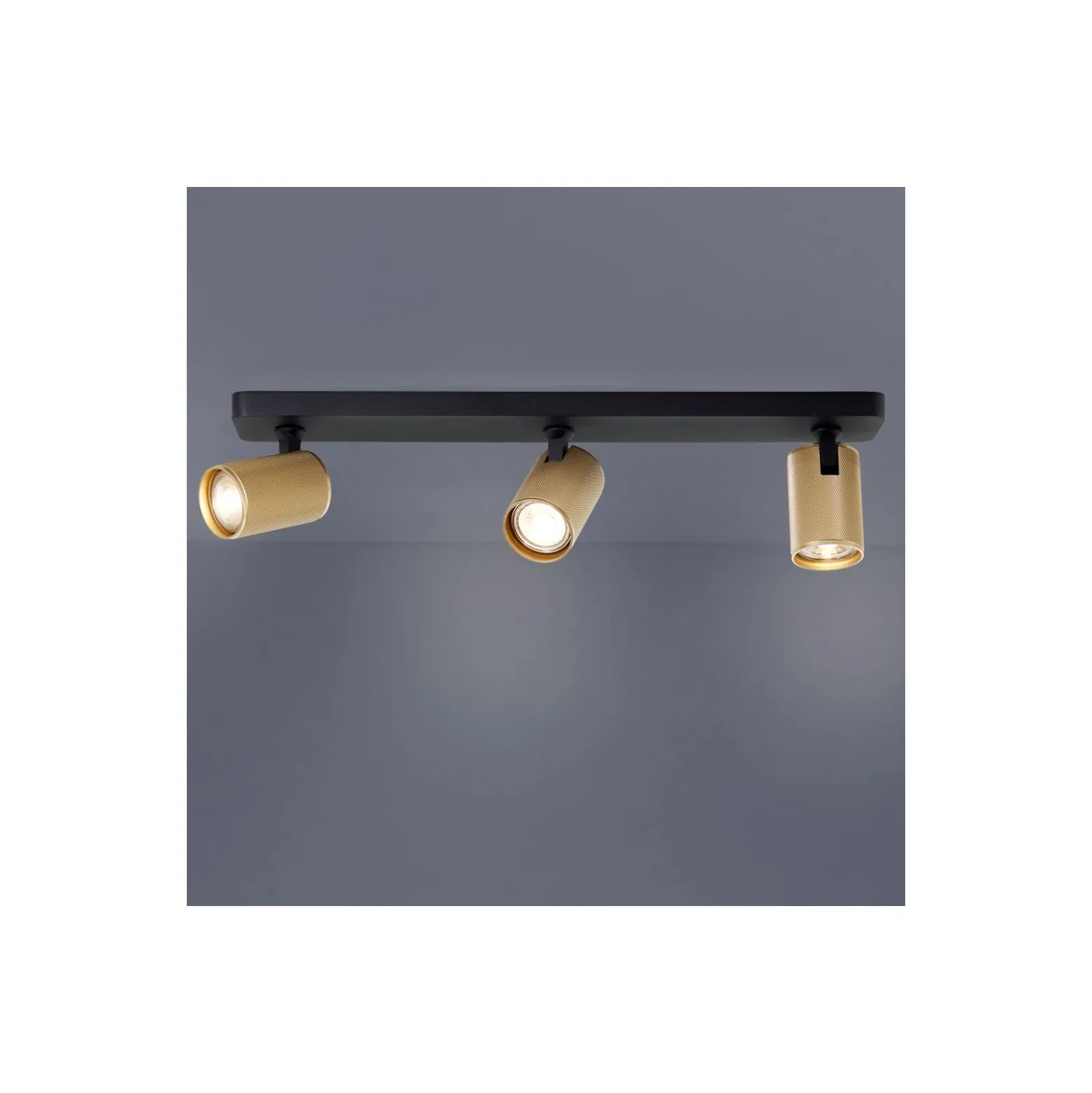Brilliant Marty Taklampa Aluminium Sandig Svart Guld 15W 1050lm - 830 Varm Vit | Inkl. 3x GU10
