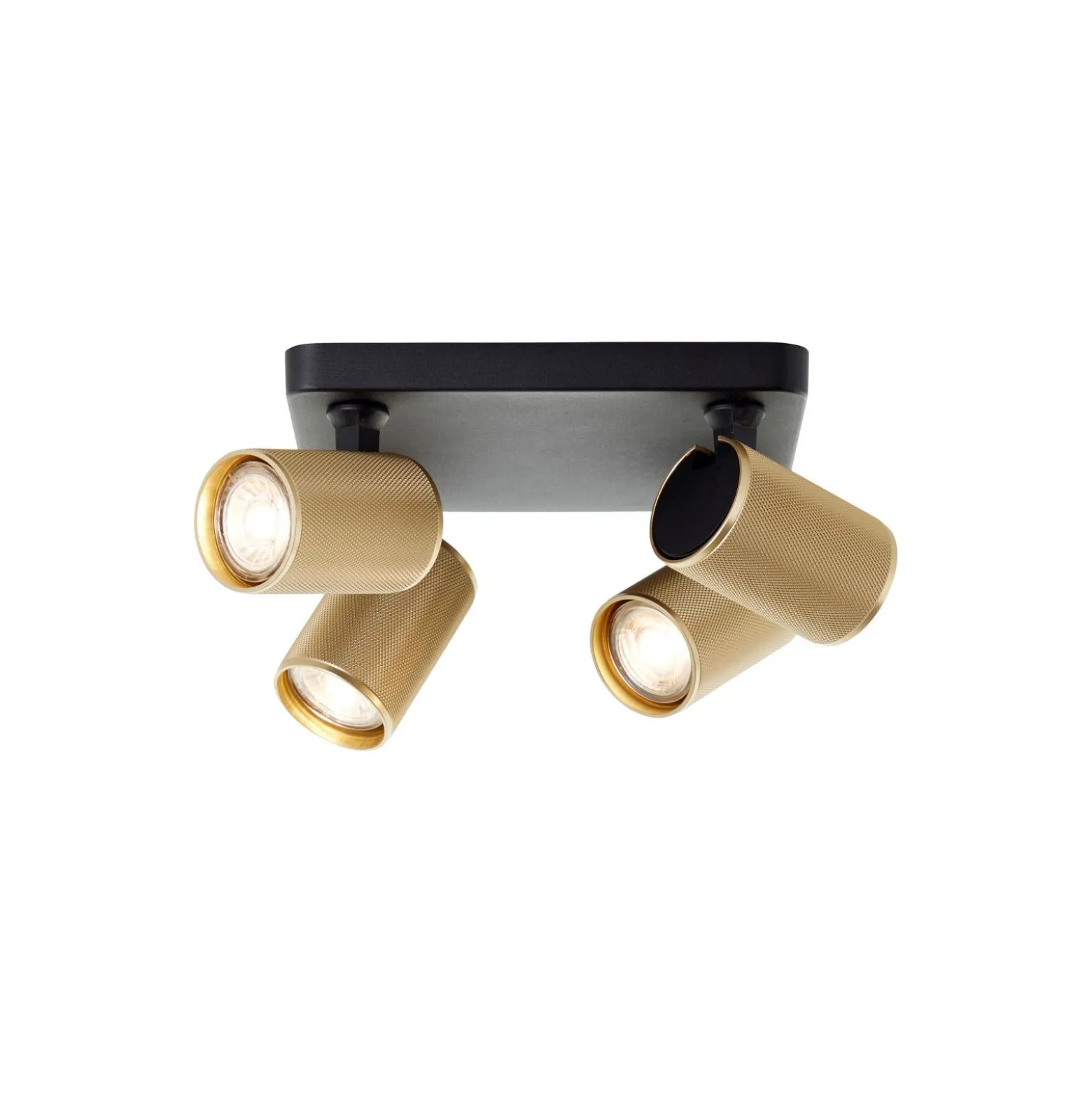 Brilliant Marty Taklampa Aluminium Sandig Svart Guld 20W 1400lm - 830 Varm Vit | Inkl. 4x GU10