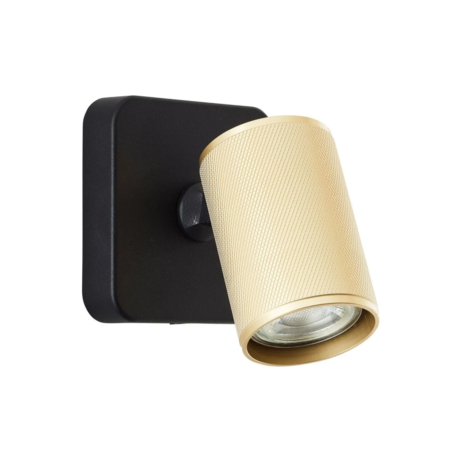 Brilliant Marty Vägglampa Aluminium Sandig Svart Guld 5W 350lm - 830 Varm Vit | Inkl. 1x GU10
