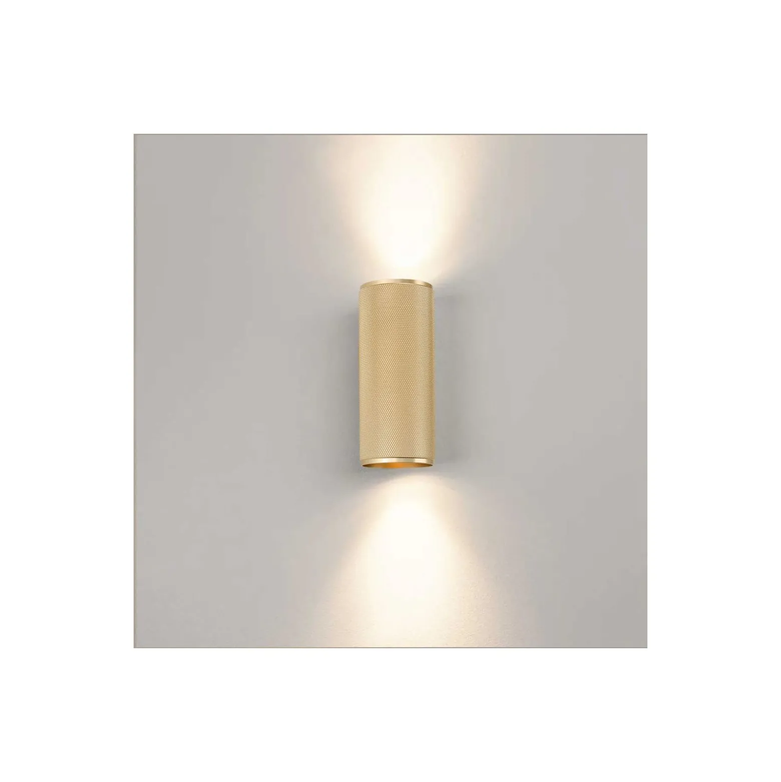 Brilliant Marty Vägglampa Up/Down Aluminium Guld 10W 700lm - 830 Varm Vit | 65mm - Inkl. 2x GU10