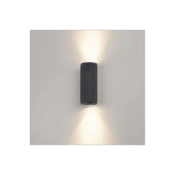 Brilliant Marty Vägglampa Up/Down Aluminium Sandig Svart 10W 690lm - 830 Varm Vit | 65mm - Inkl. 2x GU10