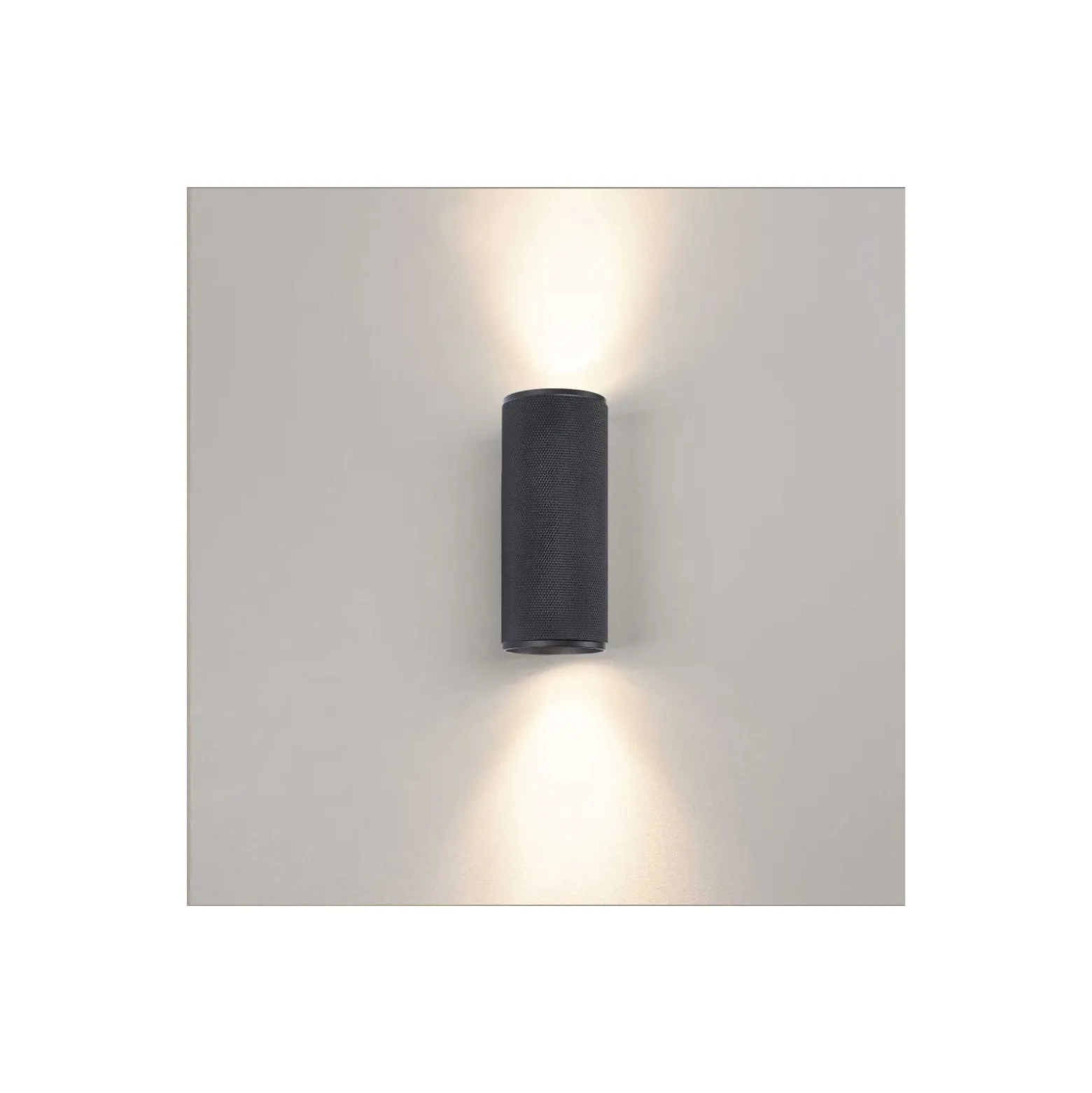 Brilliant Marty Vägglampa Up/Down Aluminium Sandig Svart 10W 690lm - 830 Varm Vit | 65mm - Inkl. 2x GU10