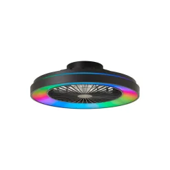 Brilliant Mazzaro Takfläkt Plast Svart 36W 4700lm - 830-865 CCT+RGB | 485mm - Fjärrkontroll Dimbar