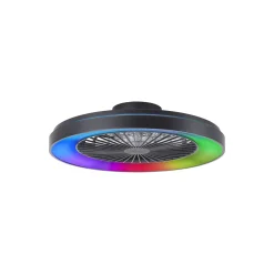 Brilliant Mazzaro Takfläkt Plast Svart 54W 6800lm - 830-865 CCT+RGB | 576 - Fjärrkontroll Dimbar