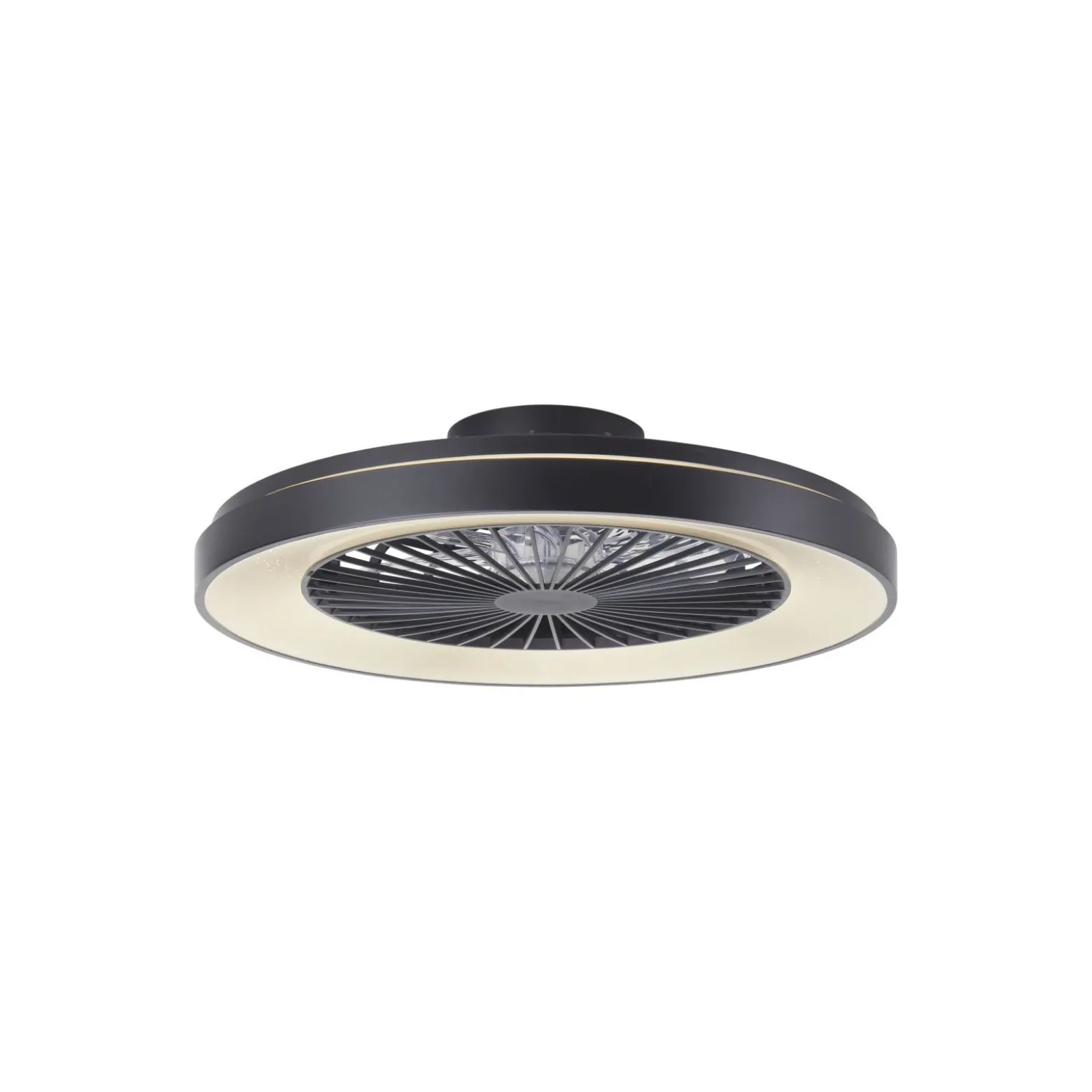 Brilliant Mazzaro Takfläkt Plast Svart 54W 6800lm - 830-865 CCT+RGB | 576 - Fjärrkontroll Dimbar
