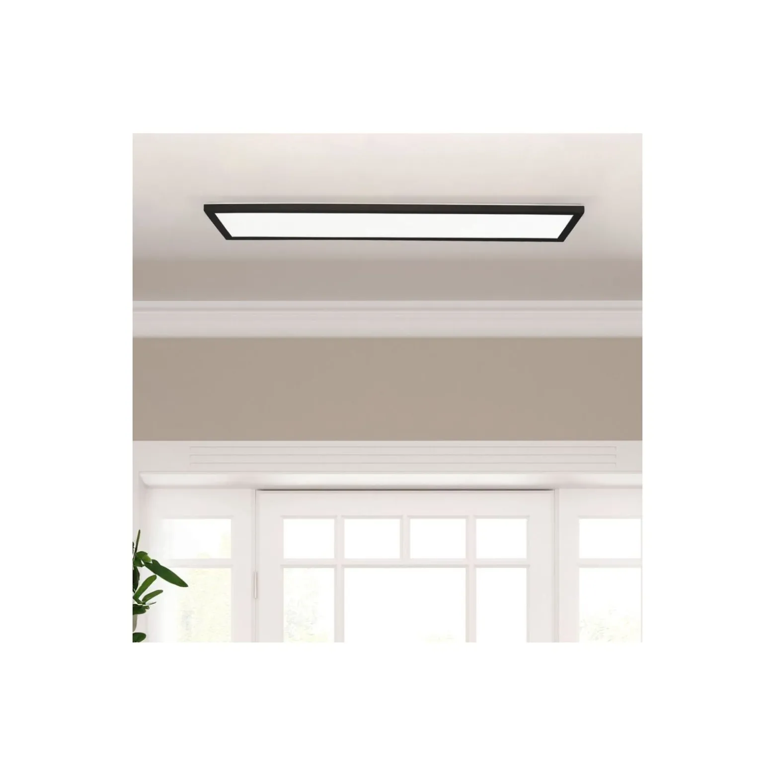 Brilliant Milton Taklampa Plast Svart Vit 19W 3200lm - 840 Kallvit | IP44