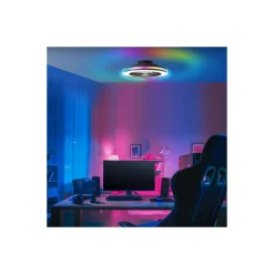 Brilliant Palmero Takfläkt Plast Metall Svart 36W 5000lm - 827-865 CCT | 466mm - Fjärrkontroll Dimbar