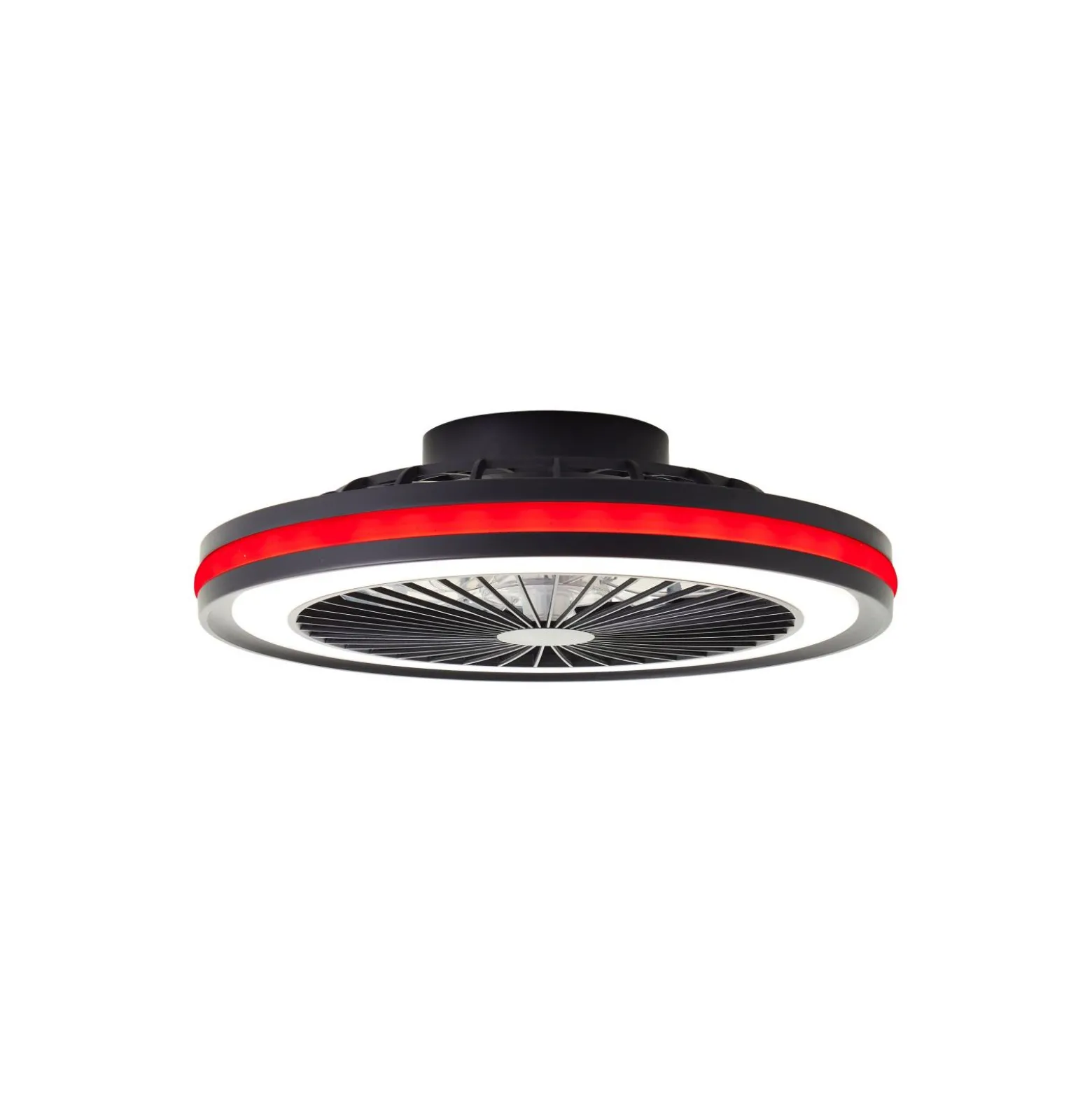 Brilliant Palmero Takfläkt Plast Metall Svart 36W 5000lm - 827-865 CCT | 466mm - Fjärrkontroll Dimbar
