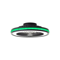 Brilliant Palmero Takfläkt Plast Metall Svart 36W 5000lm - 827-865 CCT | 466mm - Fjärrkontroll Dimbar
