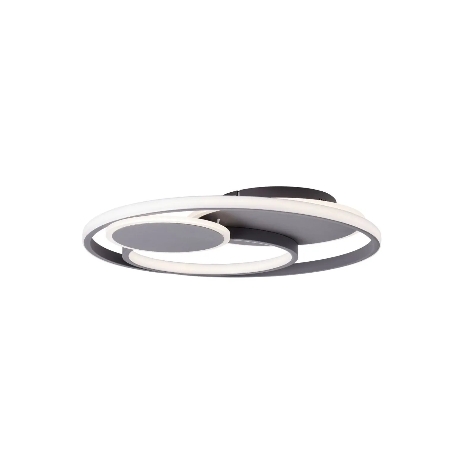 Brilliant Runda Taklampa Metall Silicone Grå 45W 5200lm - 830-865 CCT | 500mm - Fjärrkontroll Dimbar