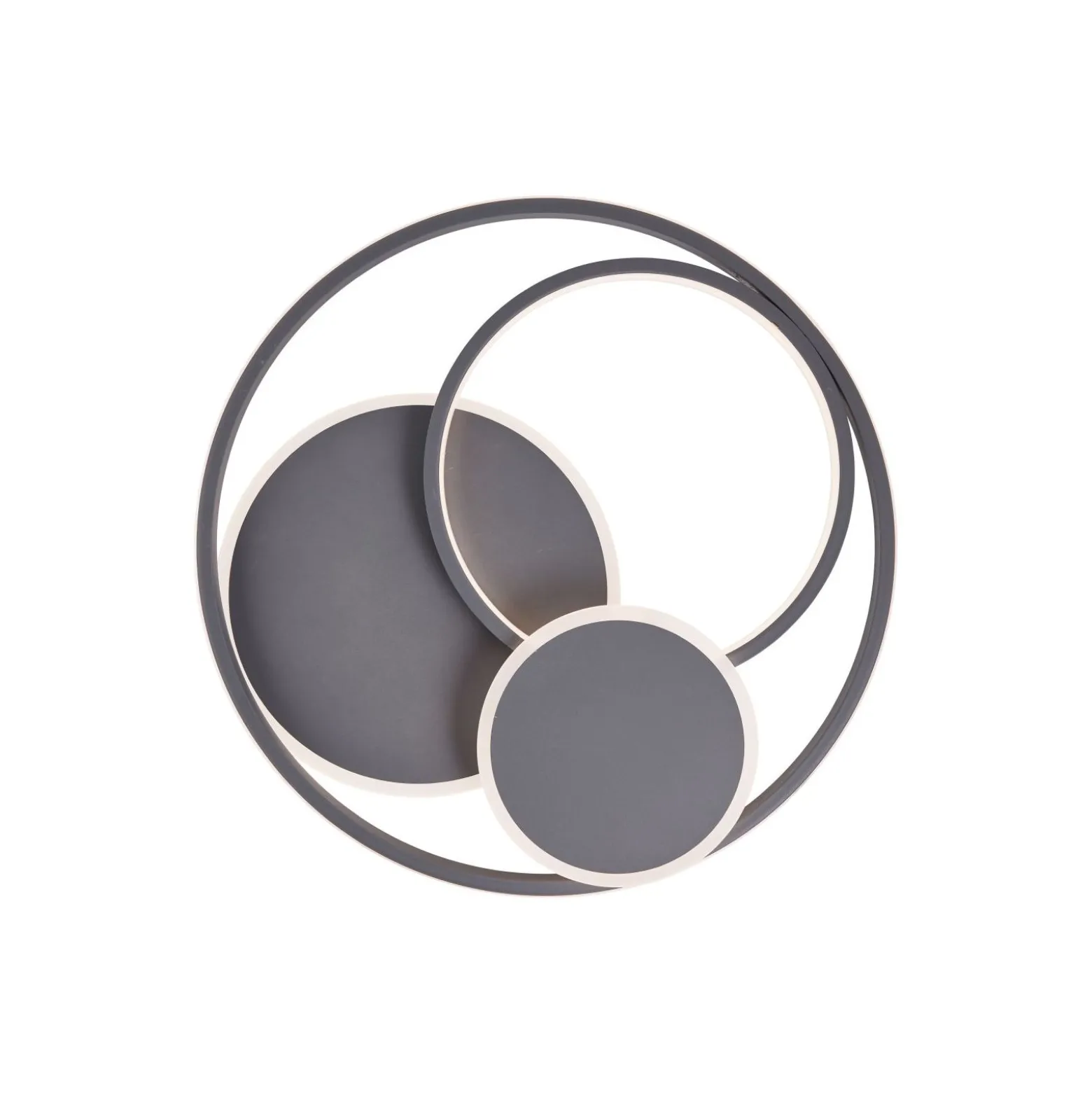 Brilliant Runda Taklampa Metall Silicone Grå 45W 5200lm - 830-865 CCT | 500mm - Fjärrkontroll Dimbar