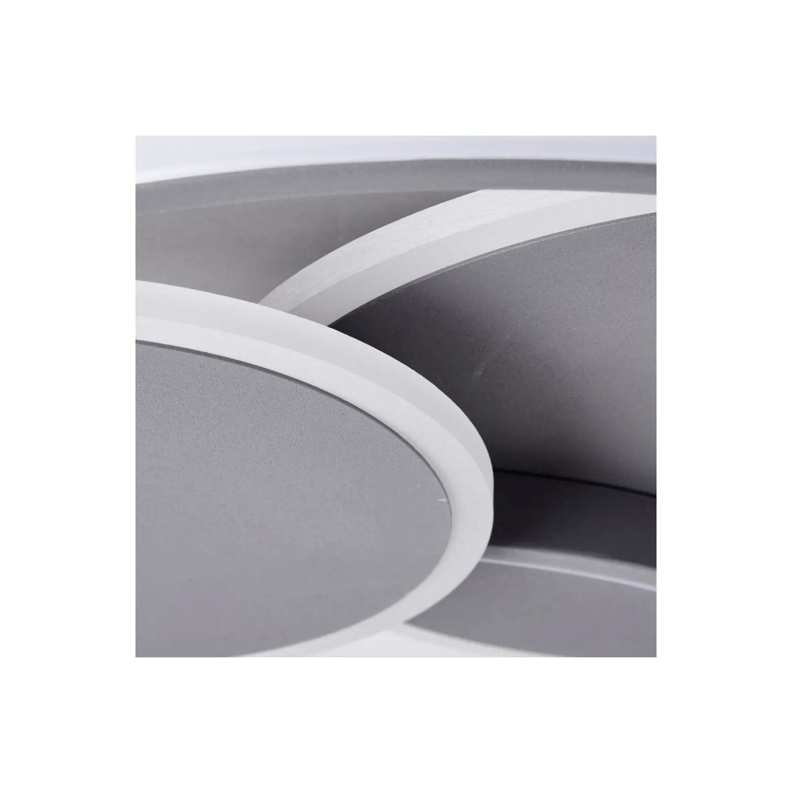 Brilliant Runda Taklampa Metall Silicone Grå 45W 5200lm - 830-865 CCT | 500mm - Fjärrkontroll Dimbar