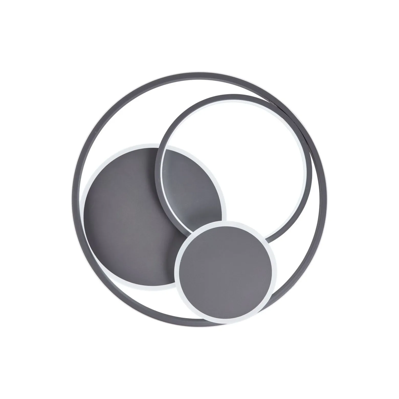 Brilliant Runda Taklampa Metall Silicone Grå 45W 5200lm - 830-865 CCT | 500mm - Fjärrkontroll Dimbar