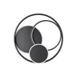Brilliant Runda Taklampa Metall Silicone Svart 45W 5200lm - 830-865 CCT | 500mm - Fjärrkontroll Dimbar
