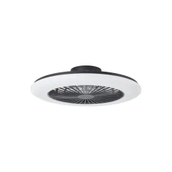 Brilliant Salerno Takfläkt Plast Svart 54W 6800lm - 830-865 CCT+RGB | 577mm - Fjärrkontroll Dimbar