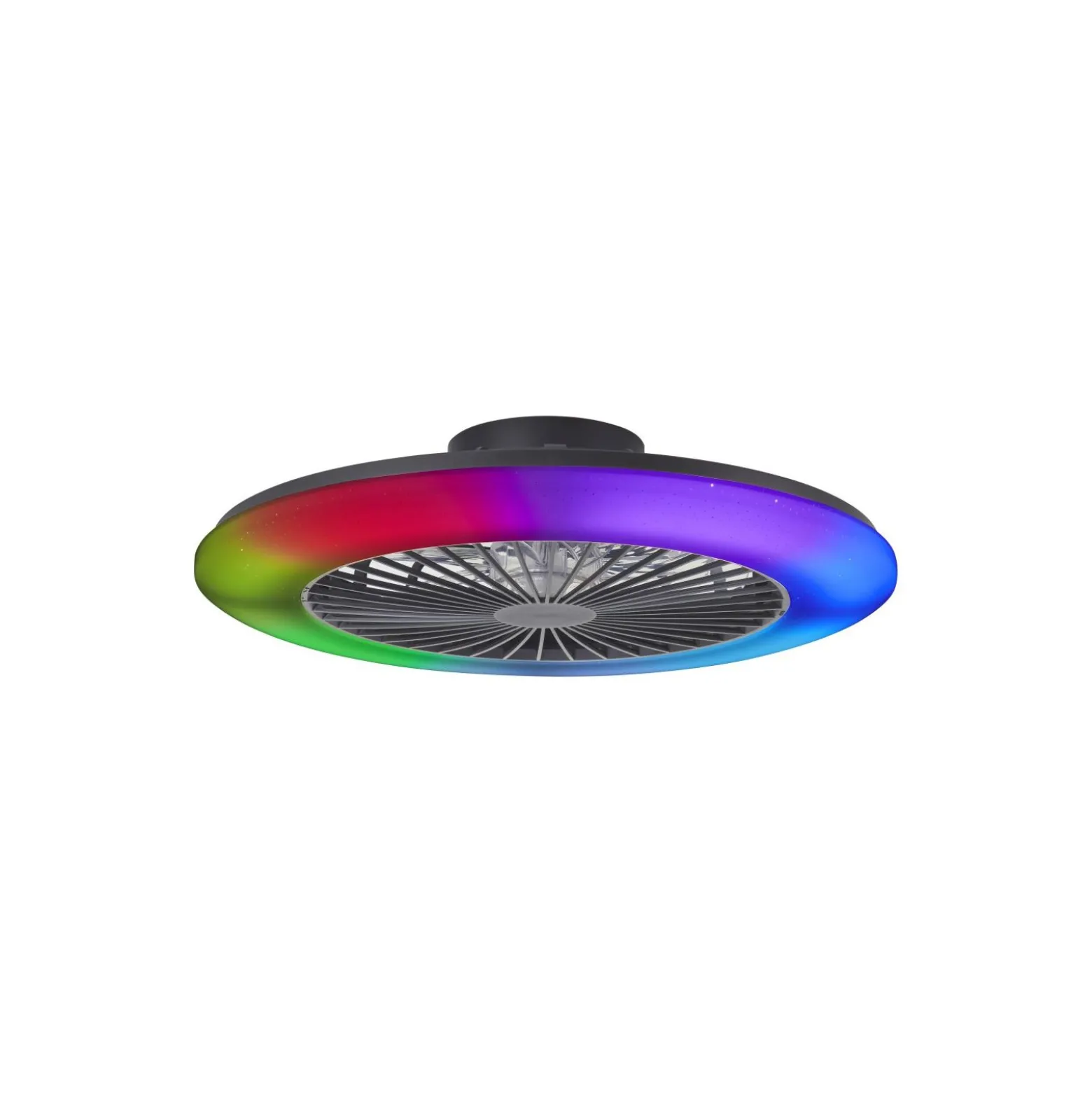 Brilliant Salerno Takfläkt Plast Svart 54W 6800lm - 830-865 CCT+RGB | 577mm - Fjärrkontroll Dimbar