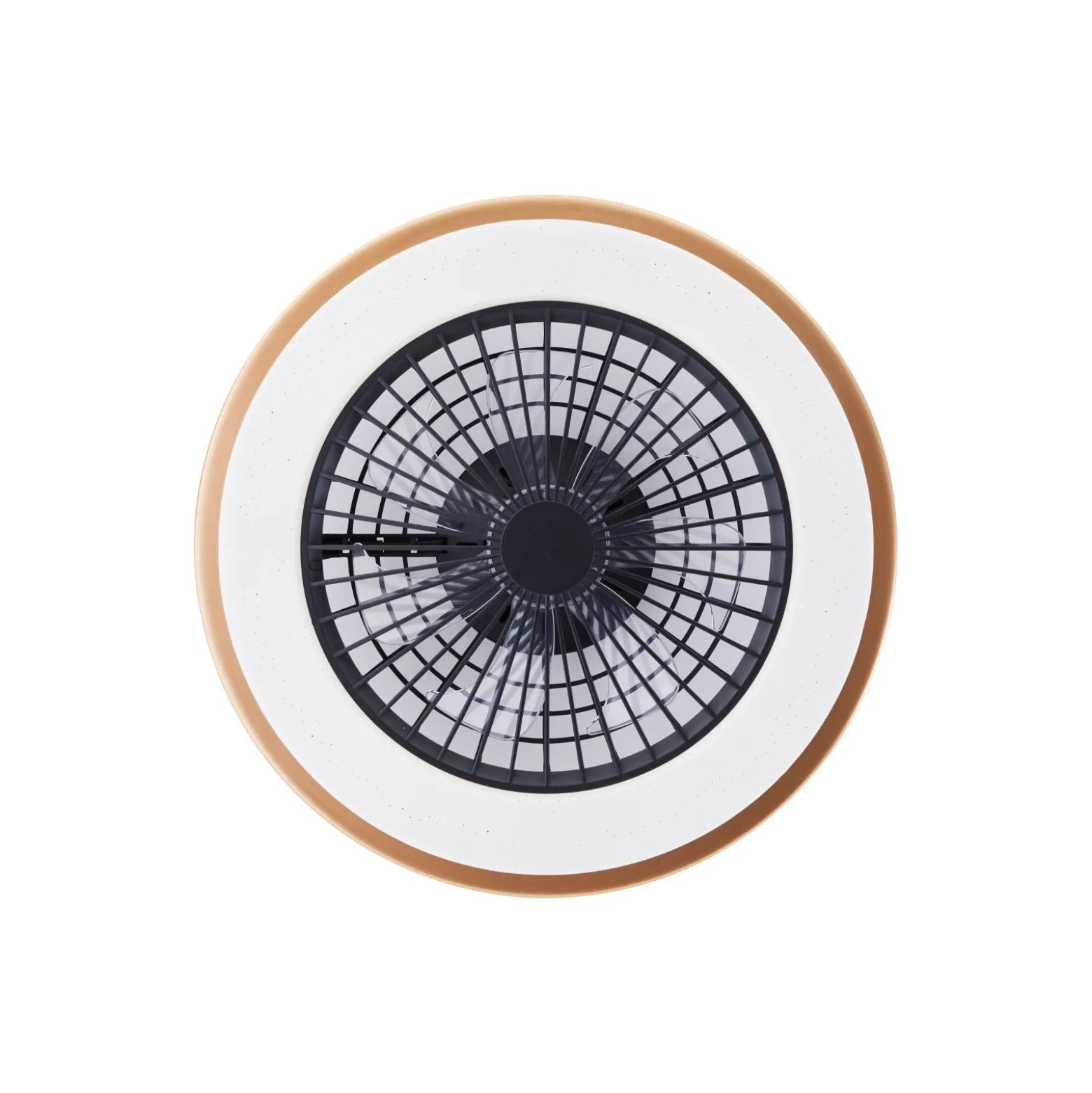 Brilliant Slimline Takfläkt Plast Metall Svart Guld 36W 4700lm - 830-865 CCT+RGB | 490mm - Fjärrkontroll Dimbar