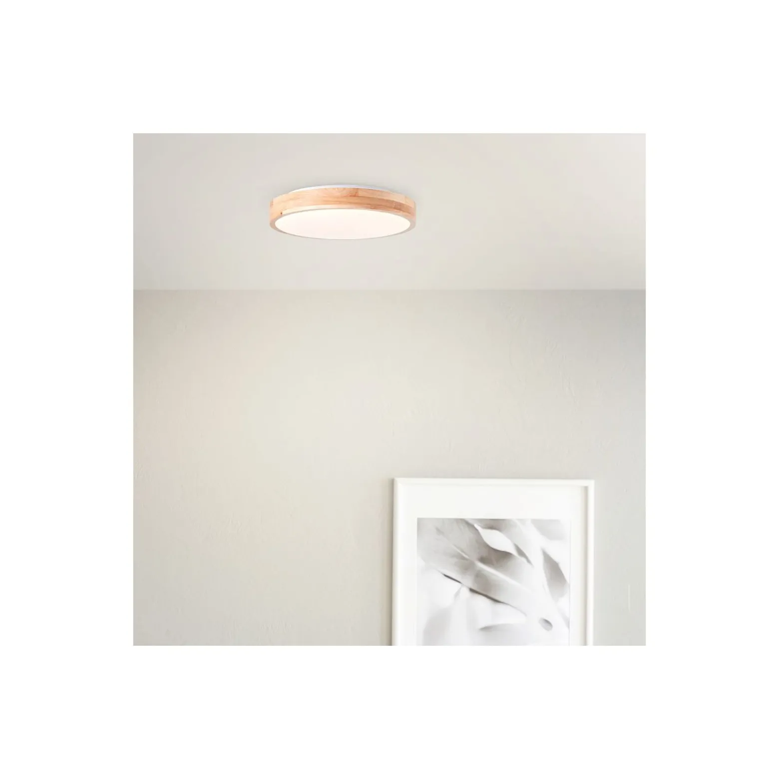 Brilliant Slimline Taklampa Metall Trä Plast Vit 22W 2400lm - 830 Varm Vit | 345mm
