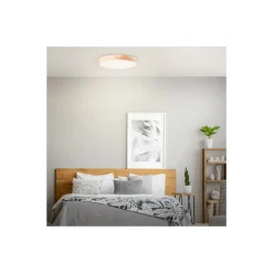 Brilliant Slimline Taklampa Metall Trä Plast Trä Vit 34W 3800lm - 830-865 CCT | 500mm - Fjärrkontroll Dimbar