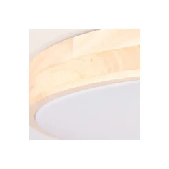 Brilliant Slimline Taklampa Metall Trä Plast Trä Vit 34W 3800lm - 830-865 CCT | 500mm - Fjärrkontroll Dimbar