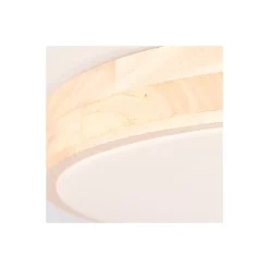Brilliant Slimline Taklampa Metall Trä Plast Trä Vit 34W 3800lm - 830-865 CCT | 500mm - Fjärrkontroll Dimbar