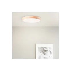 Brilliant Slimline Taklampa Metall Trä Plast Trä Vit 34W 3800lm - 830-865 CCT | 500mm - Fjärrkontroll Dimbar