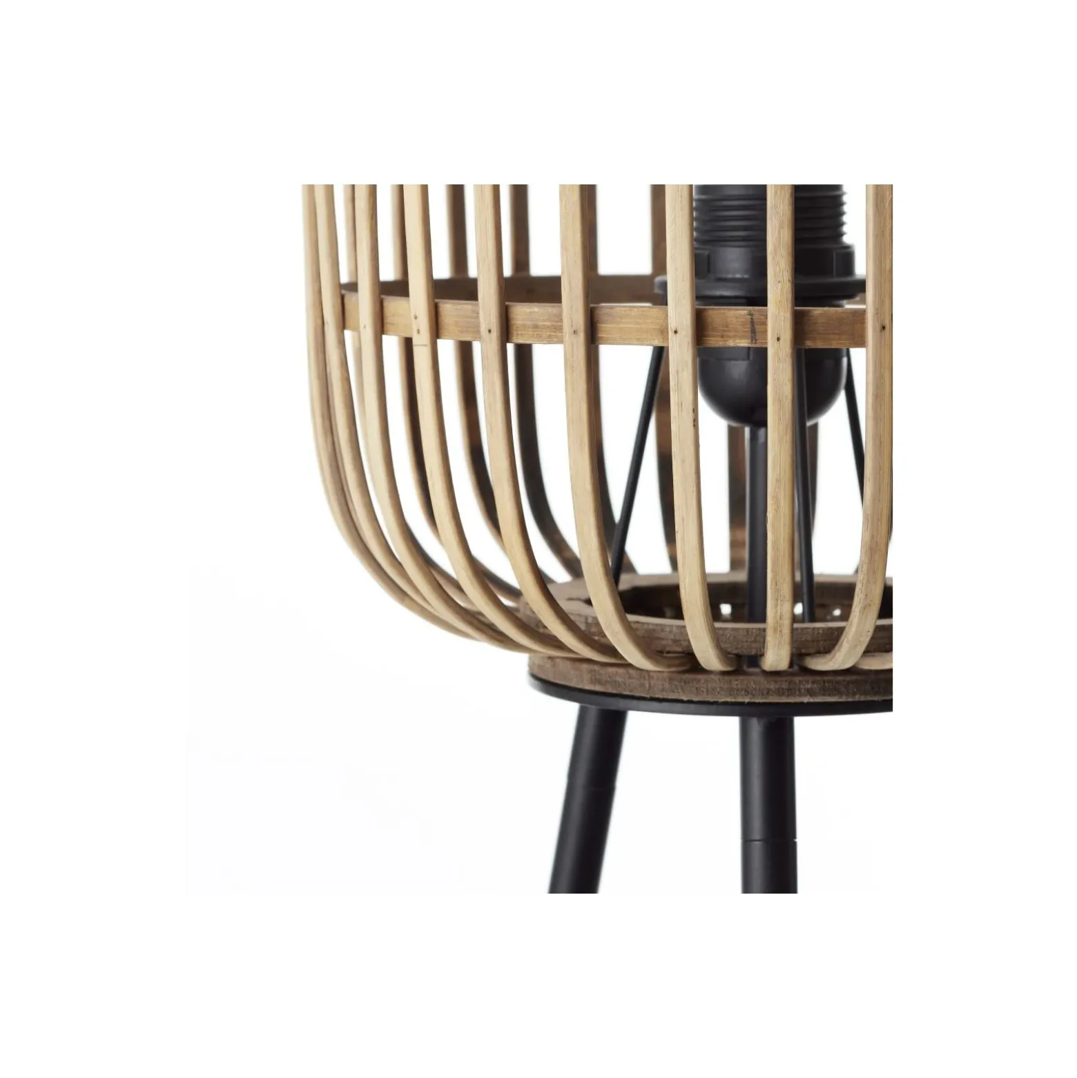 Brilliant Stolpebelysning Trärow Metall Bambu Brun | 450mm - Passande för 1x E27