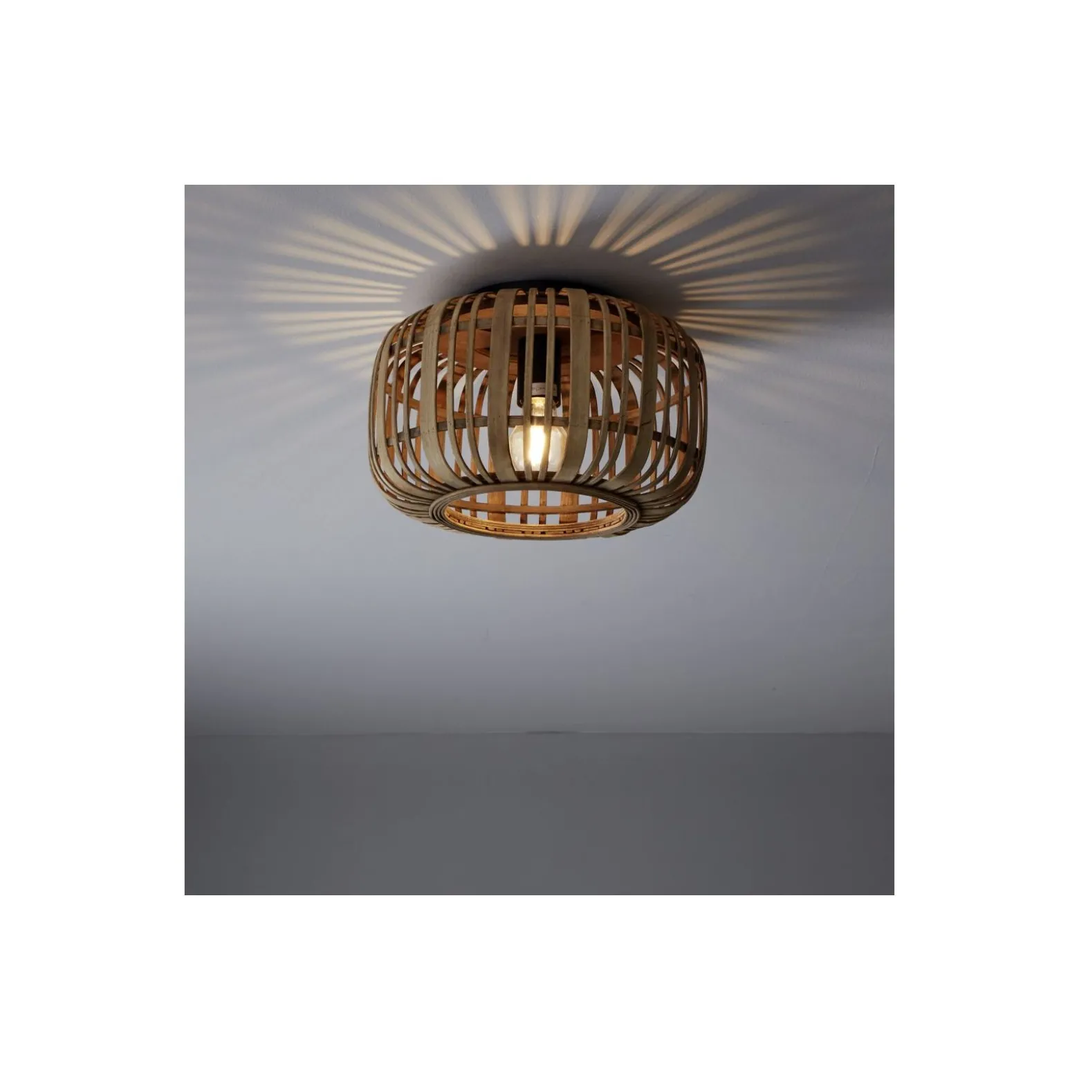 Brilliant Trärow Taklampa Metall Bambu Brun | 320mm - Passande för 1x E27
