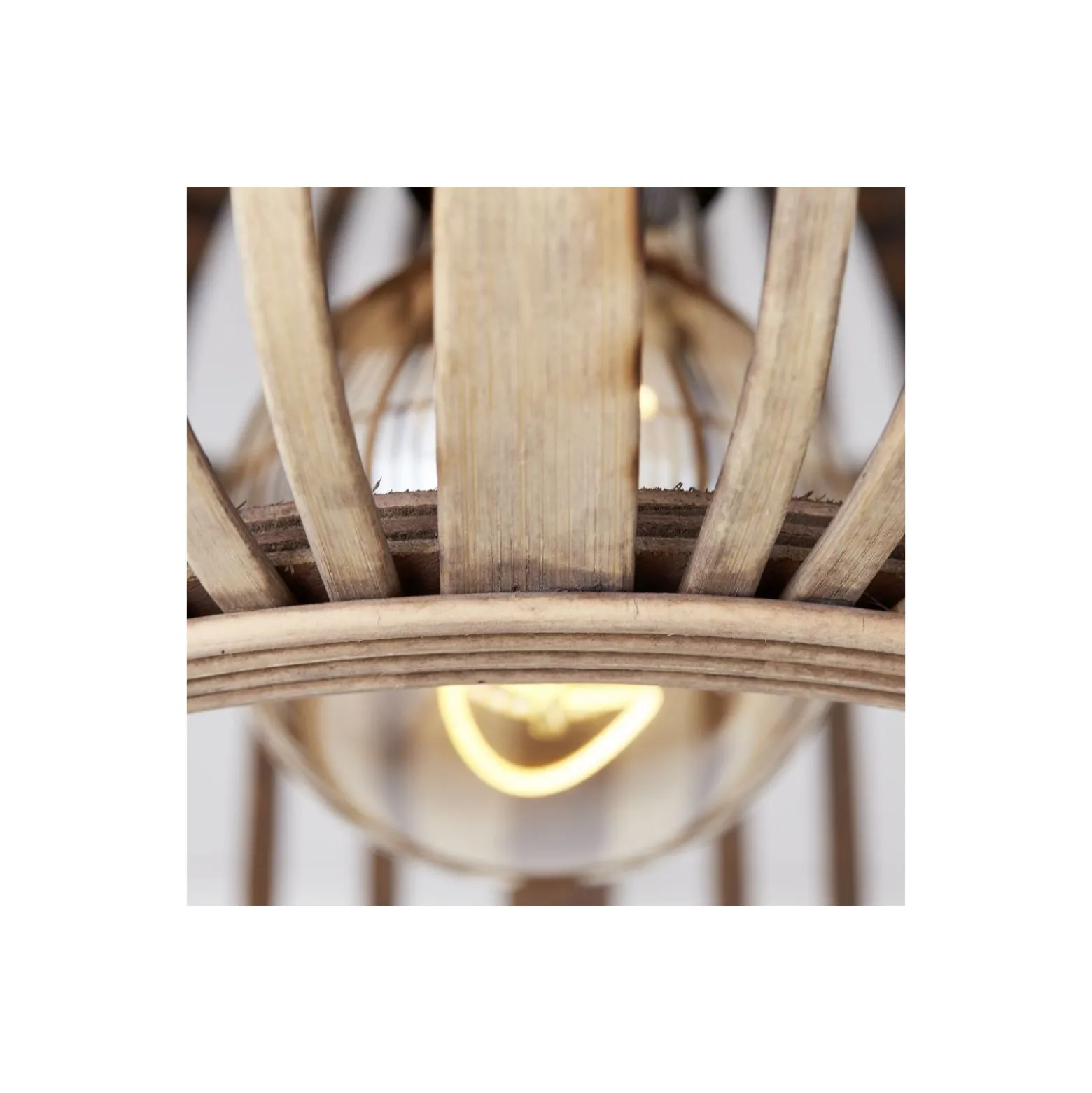 Brilliant Trärow Taklampa Metall Bambu Brun | 320mm - Passande för 1x E27